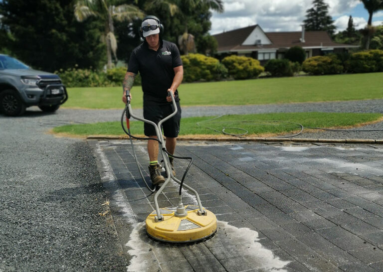 Concrete Driveway Cleaning Process