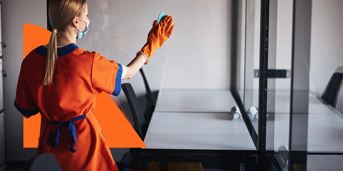 Reusable microfiber cloths for eco-friendly workplace cleaning