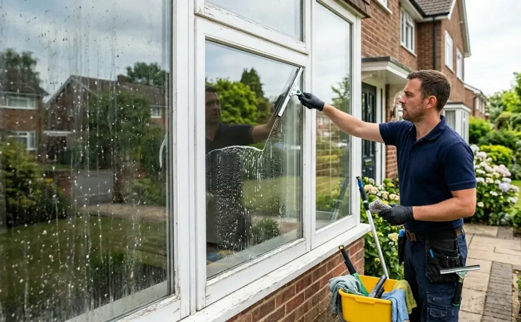 streak-free window cleaning result
